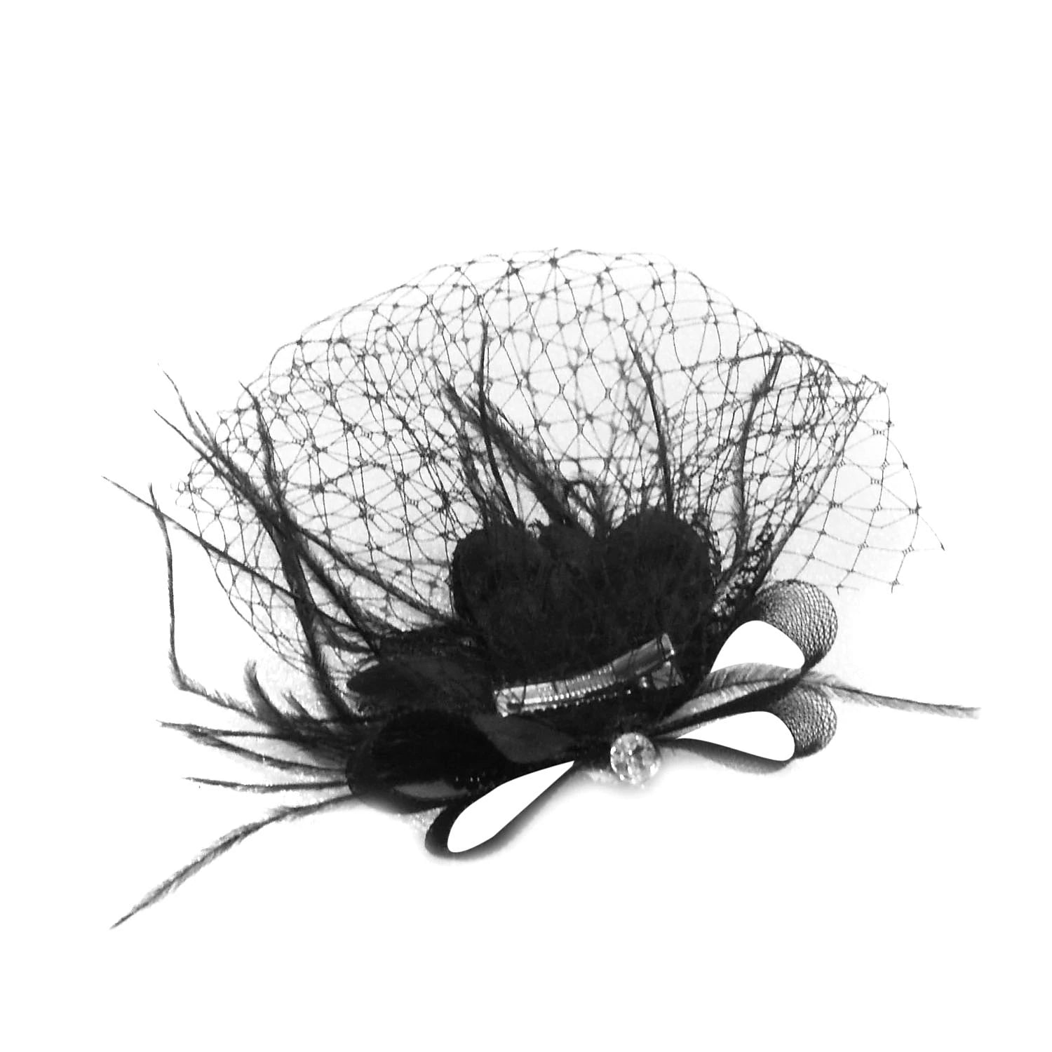 Wholesale Fascinators Kentucky Derby Hat Tulle / Crystal / Feather Crown Tiaras / Birdcage Veils with 1 Piece Wedding / Party / Evening Headpiece