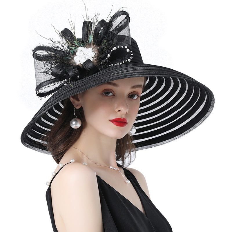 Wholesale Hats Fiber Bowler / Cloche Hat Bucket Hat Floppy Hat Wedding Tea Party Elegant Wedding With Bowknot Headpiece Headwear