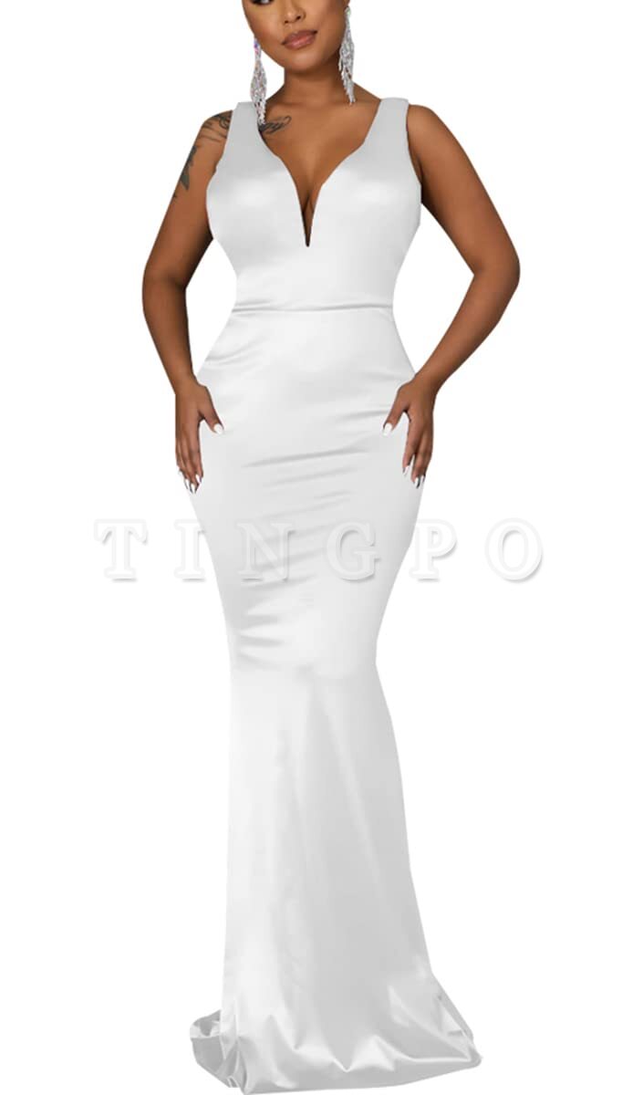 Wholesale Women's Sexy Ruffle Sleeveless One Shoulder Bodycon Dresses Classy Pencil Curvy Party Evening Long Formal Dress prom dresses shops