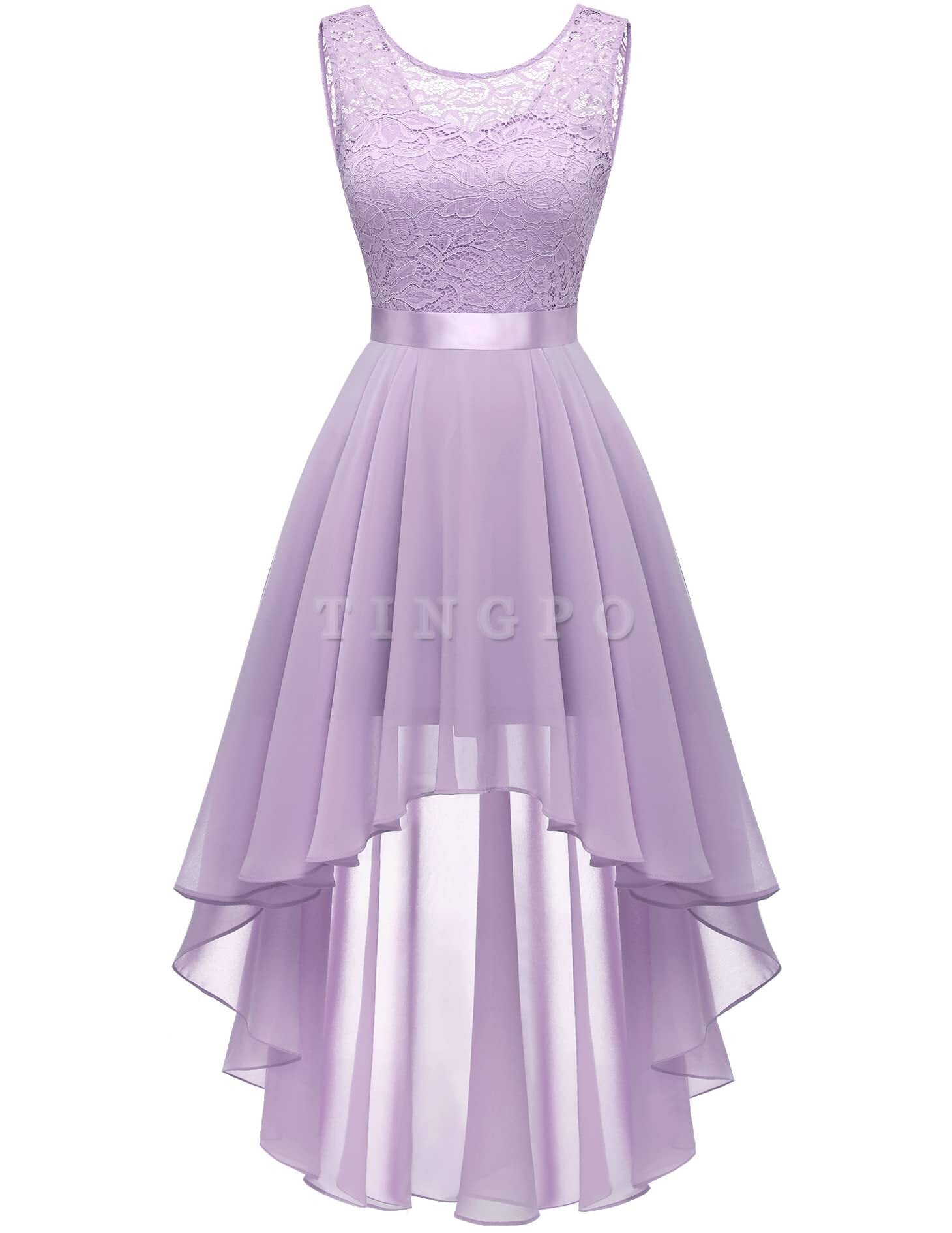 Wholesale Cocktail Christmas Dresses Formal Wedding Guest Dresses Homecoming Sleeveless Lace High Low Prom Dress prom dresses shops