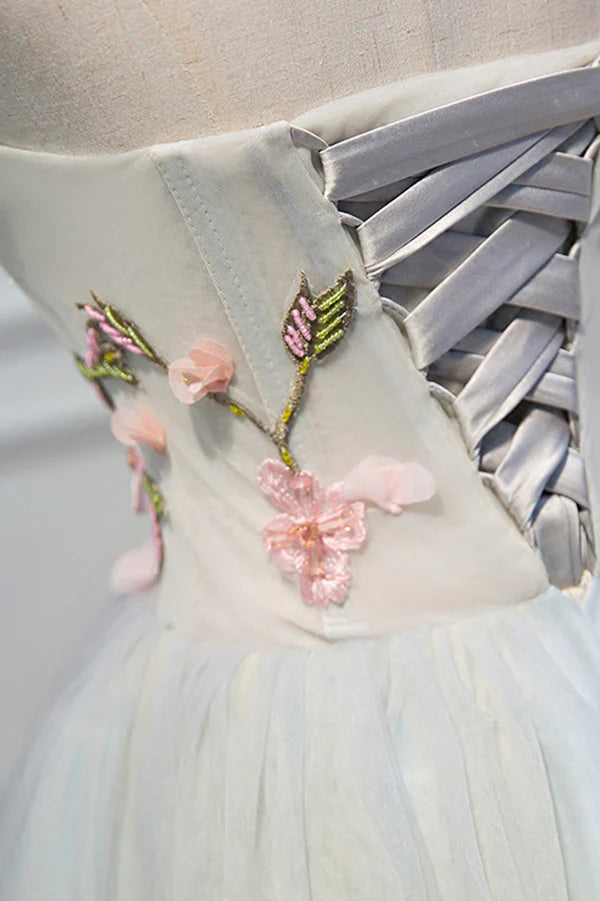 Wholesale Cute Tulle Short Prom Dress with Lace A-Line Homecoming Party Dress