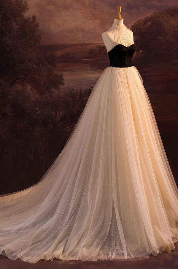 Wholesale Elegant Tulle Long A-Line Prom Dress Beautiful Evening Party Dress