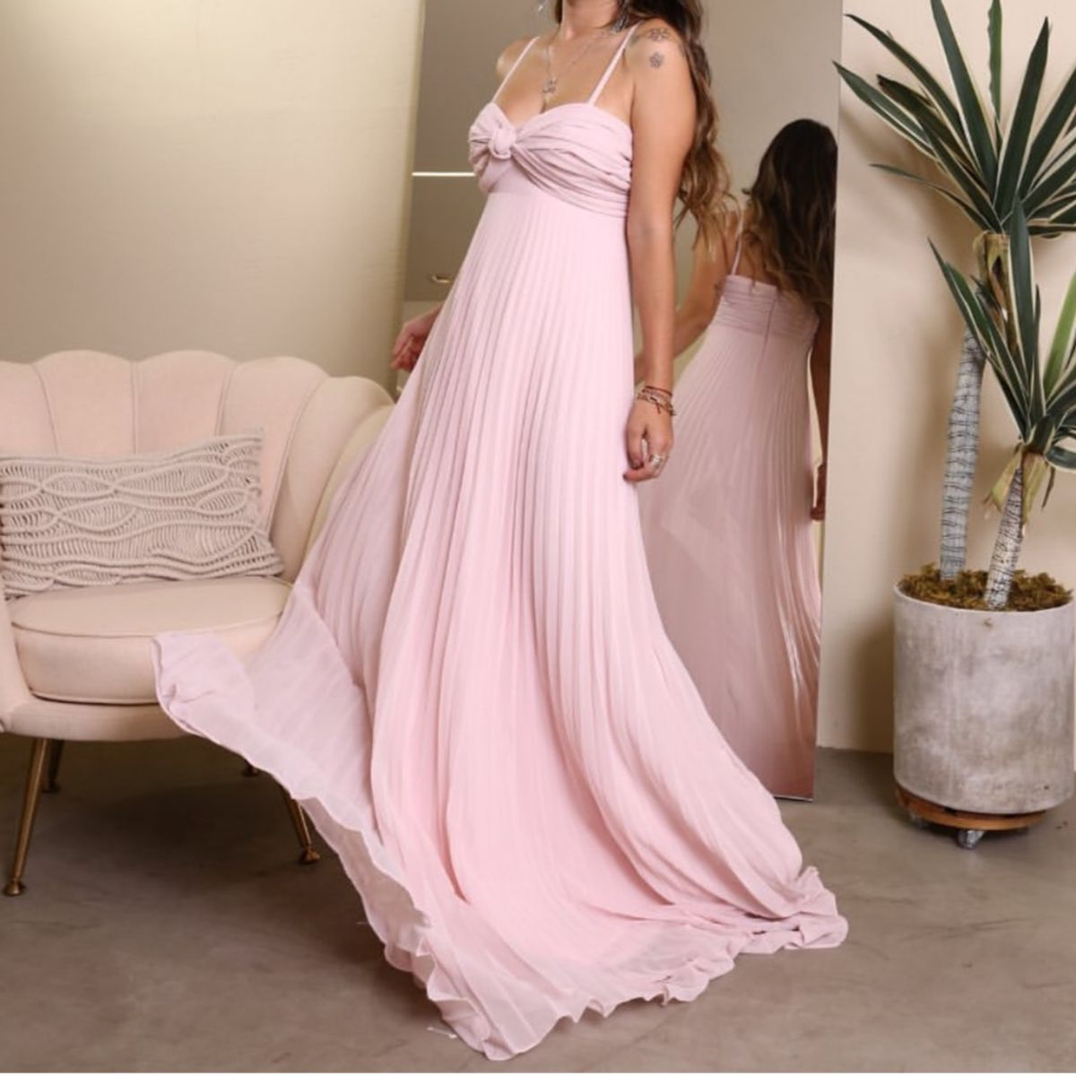 Wholesale Classy A Line Strapless Light Pink Chiffon Long Prom Dresses Evening Dress With Ruffles gowns evening dresses