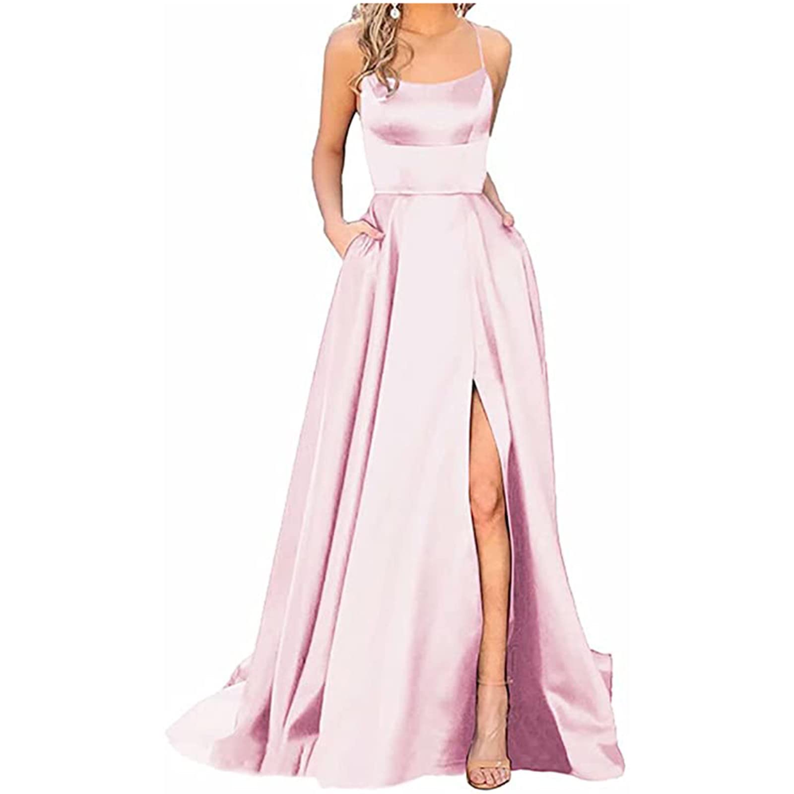Wholesale Prom Dresses for Women 2025 Winter Party Off The Shoulder Maxi Dress Slip Satin Modest Dresses Evening Gowns