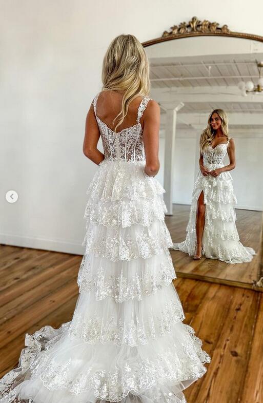 Wholesale Sparkly Sweetheart Long Graduation School Dresses Evening Party Gown with Slit