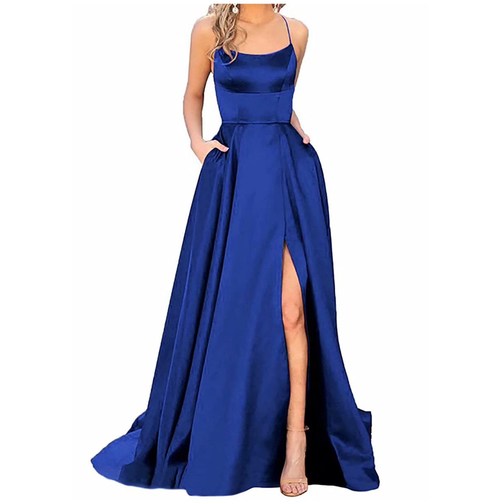 Wholesale Prom Dresses for Women 2025 Winter Party Off The Shoulder Maxi Dress Slip Satin Modest Dresses Evening Gowns