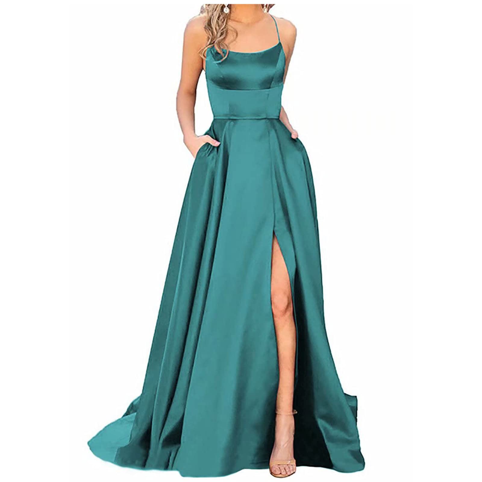 Wholesale Prom Dresses for Women 2025 Winter Party Off The Shoulder Maxi Dress Slip Satin Modest Dresses Evening Gowns