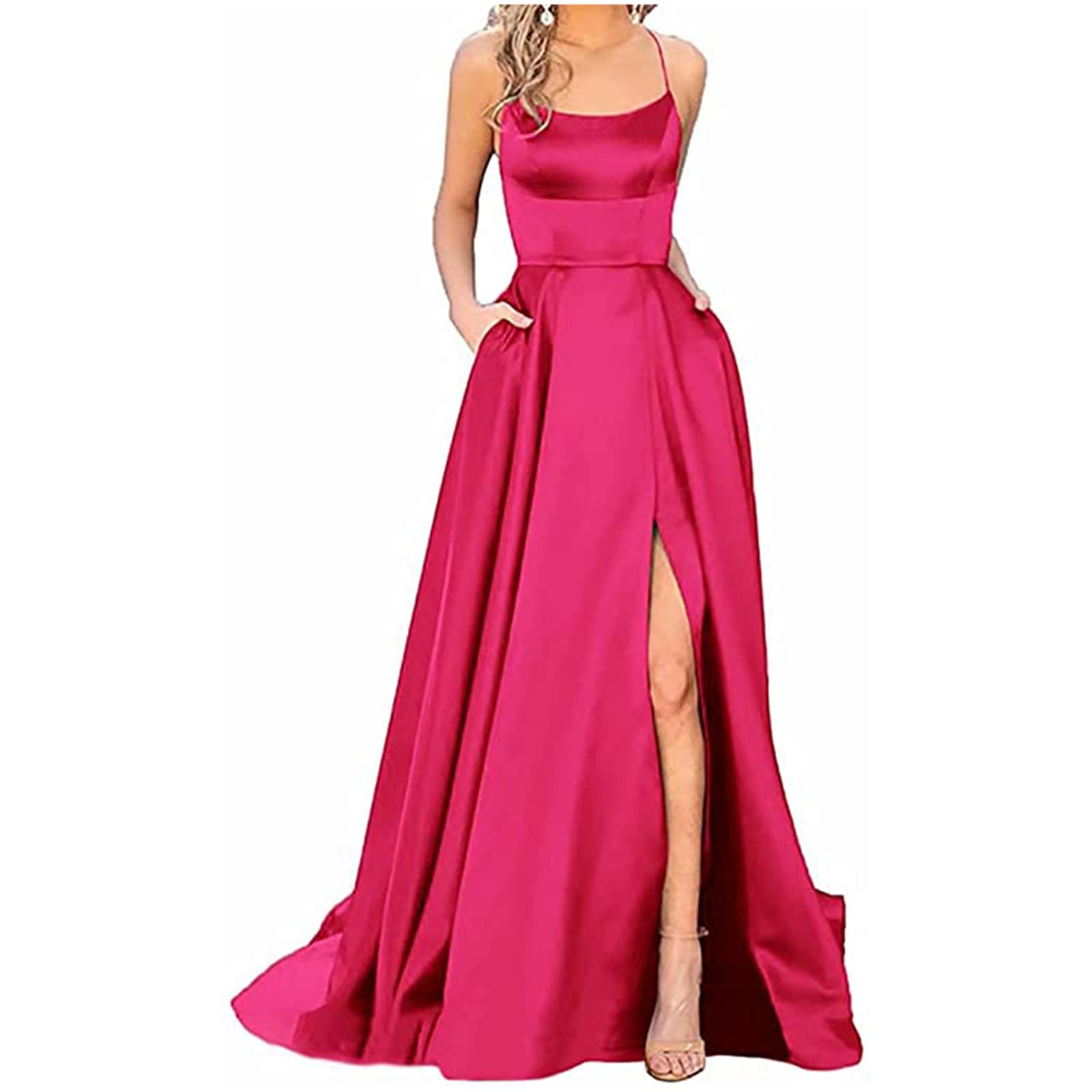 Wholesale Prom Dresses for Women 2025 Winter Party Off The Shoulder Maxi Dress Slip Satin Modest Dresses Evening Gowns