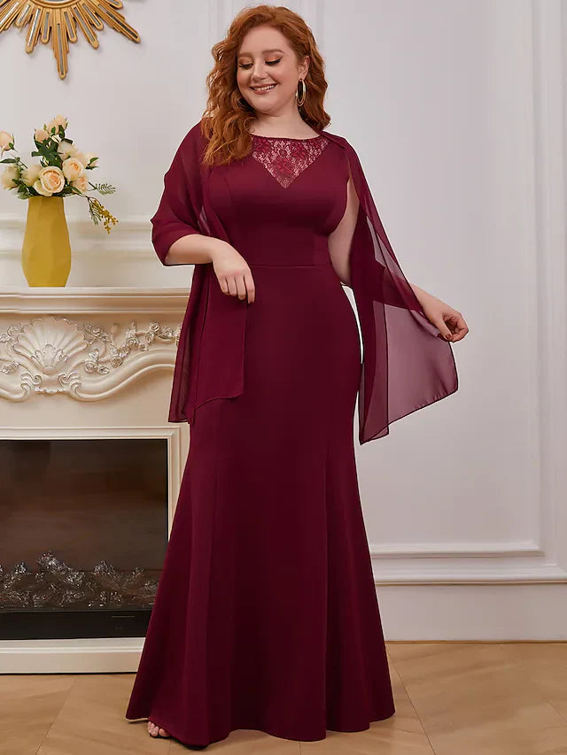 Wholesale Mother of the Bride Dress Elegant V Neck Floor Length Satin Sleeveless with Lace