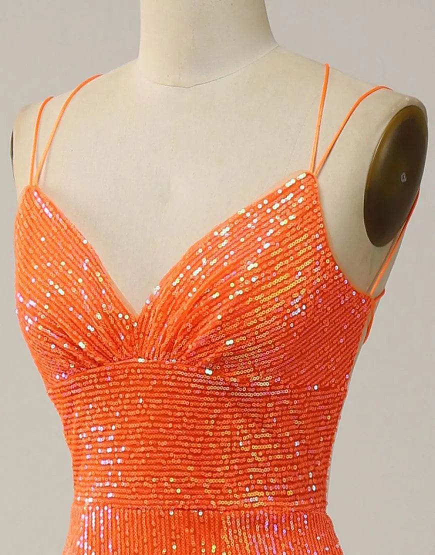 Wholesale Mermaid Spaghetti Straps Lace Up-Corset Prom Dress With Split