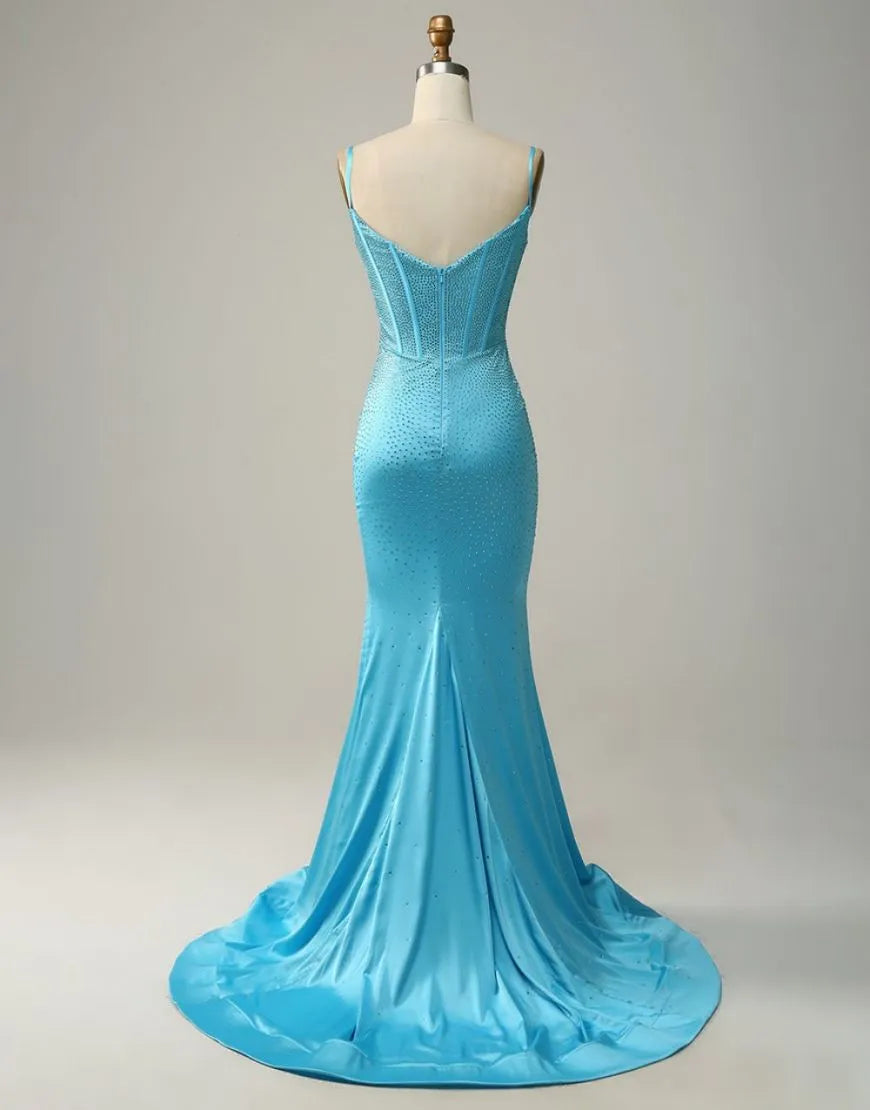 Wholesale Sexy Spaghetti Straps Long Glitter Prom Dress prom dresses with long sleeves