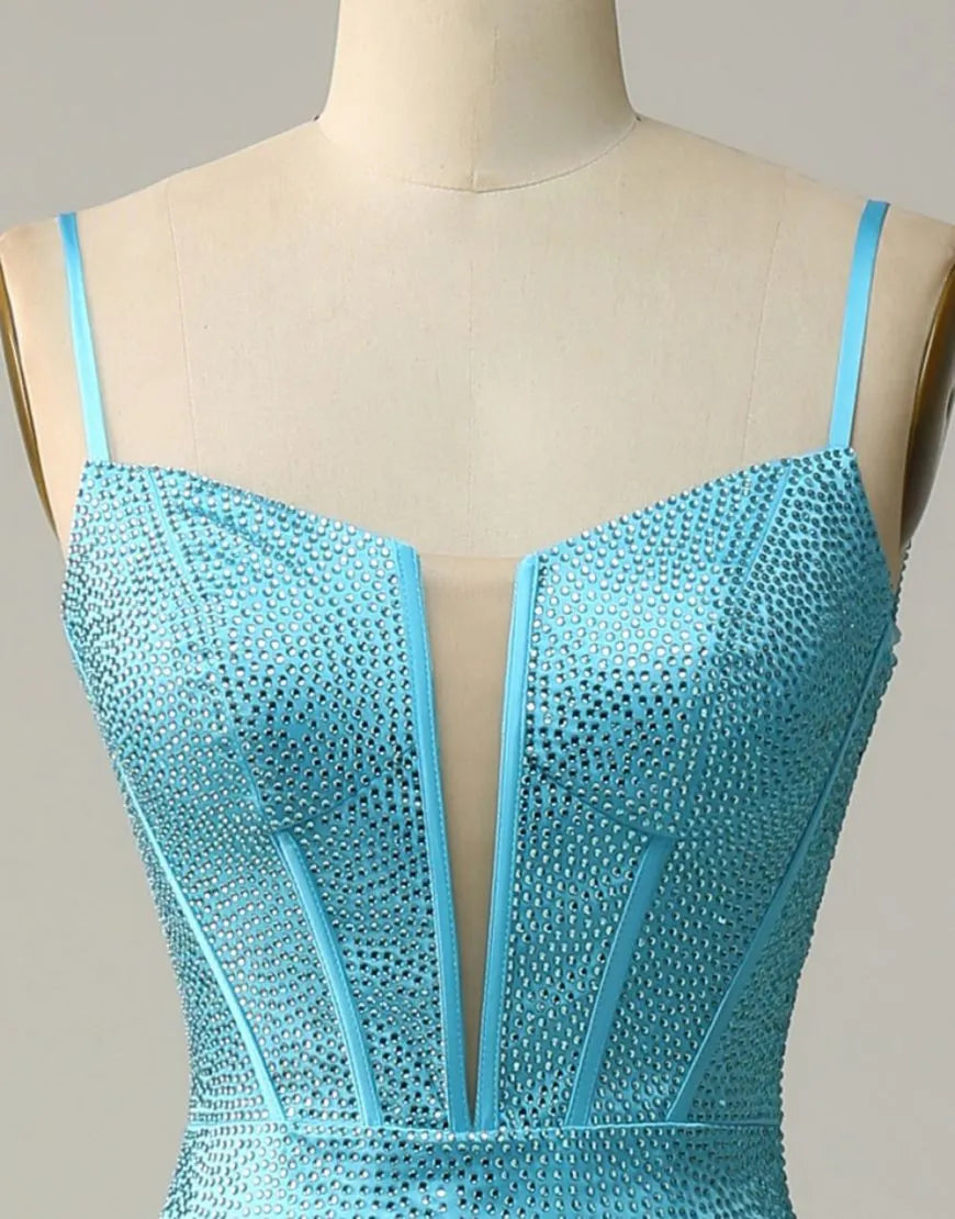 Wholesale Sexy Spaghetti Straps Long Glitter Prom Dress prom dresses with long sleeves