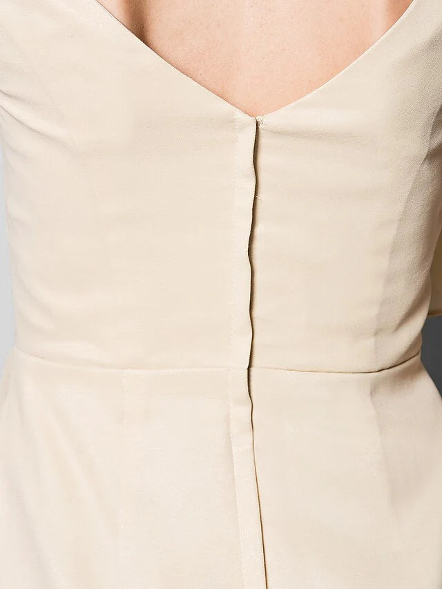 Wholesale Mother of the Bride Dress Wrap Included Bateau Neck Knee Length Georgette Half Sleeve