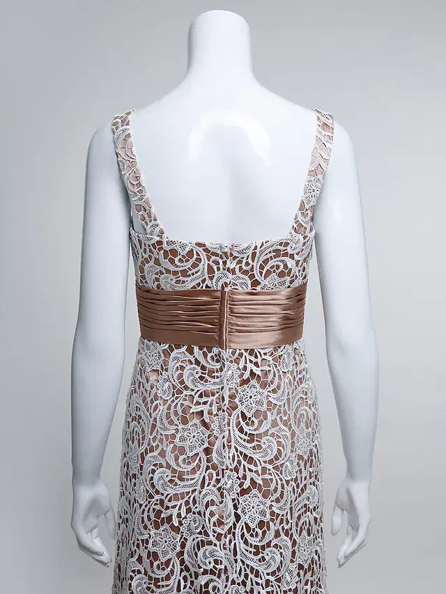 Wholesale Mother of the Bride Dress Convertible Dress Straps Lace Charmeuse Length Sleeve with Lace Ruched