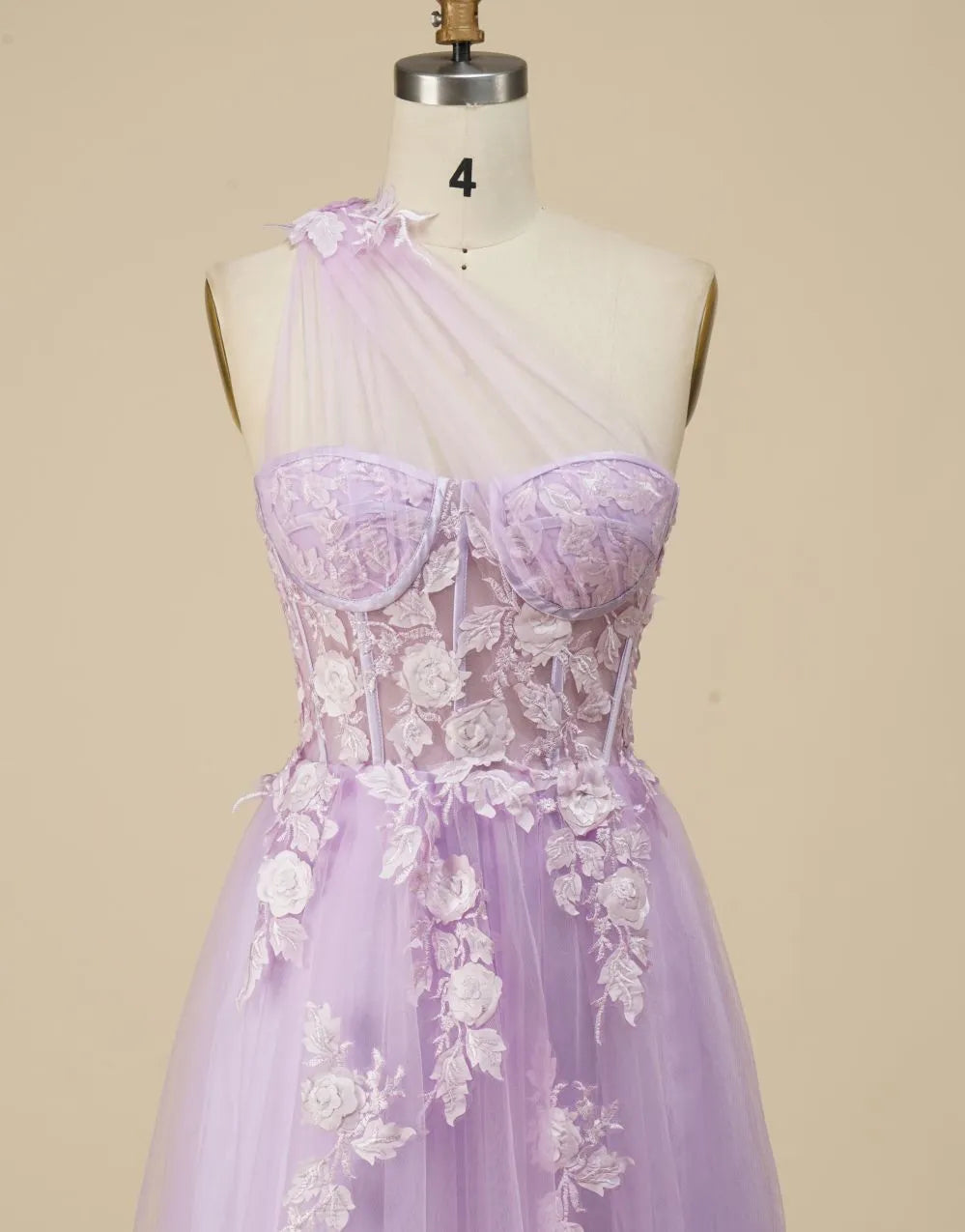 Wholesale Gorgeous A-Line One Shoulder Prom Dress With Appliques prom dresses shops