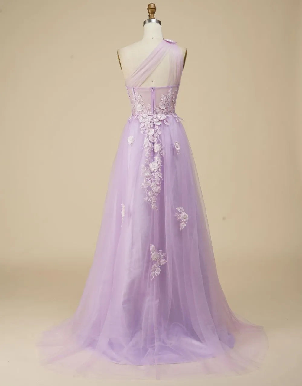 Wholesale Gorgeous A-Line One Shoulder Prom Dress With Appliques prom dresses shops