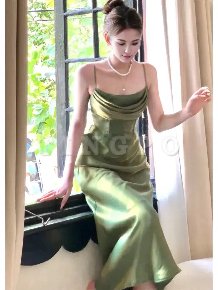 Wholesale Gorgeous Mermaid Spaghetti Straps Green Prom Dresses Evening Dress formal wear dresses