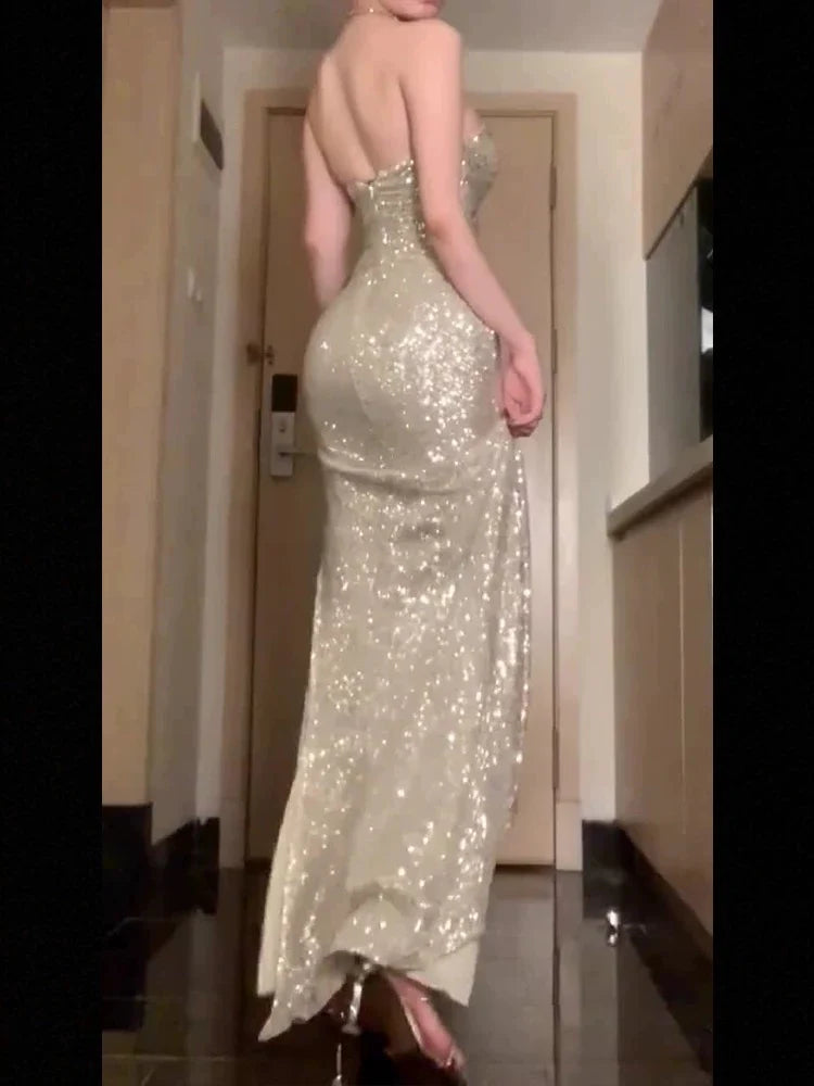 Wholesale Gorgeous Mermaid Sweetheart Sequin Evening Dress Prom Dresses Birthday Outfits formal wear dresses