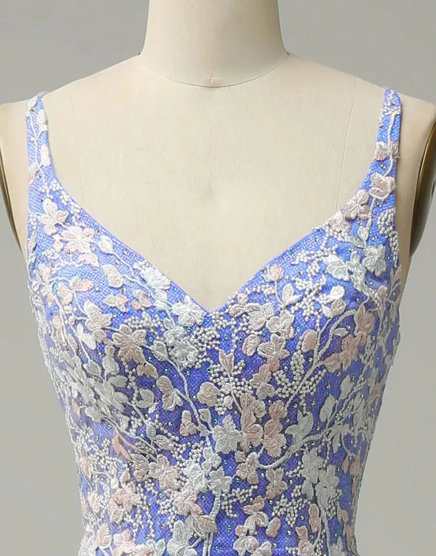 Wholesale Gorgeous Mermaid V-Neck Prom Dress With Appliques