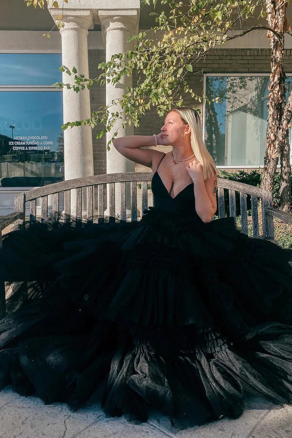 Wholesale Sexy Daffodil A-Line Doric Sweetheart Long Prom Dress prom dresses with long sleeves