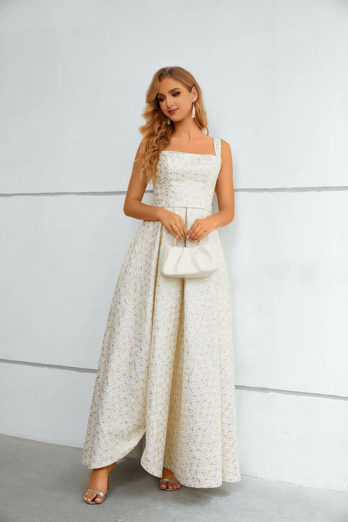 Wholesale Simple A Line Elegant Straps Floor Length Prom Dress with Side Split