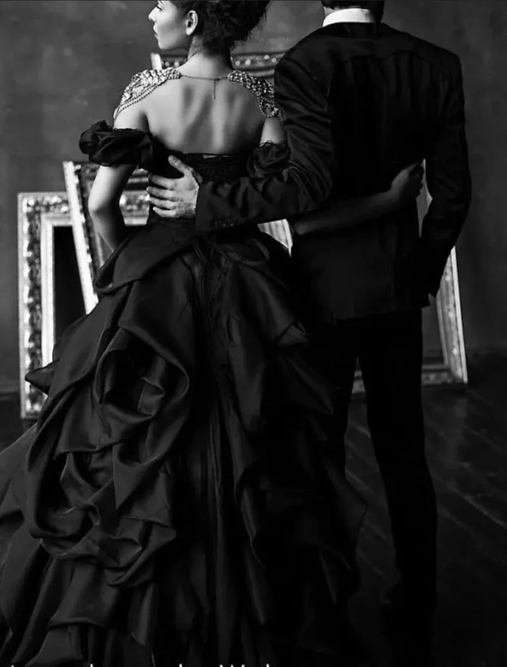 Wholesale Ball Gown Off-The-Shoulder Floor-Length Lace Wedding Dress