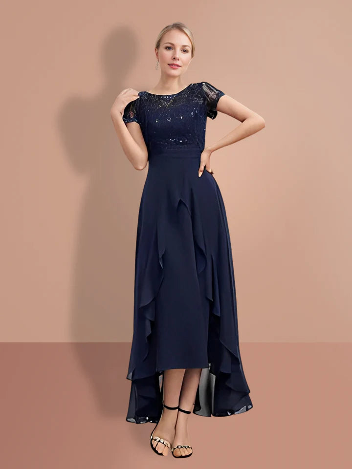 Wholesale A-Line/Princess Short Sleeves Mother Of The Bride Dresses With Lace