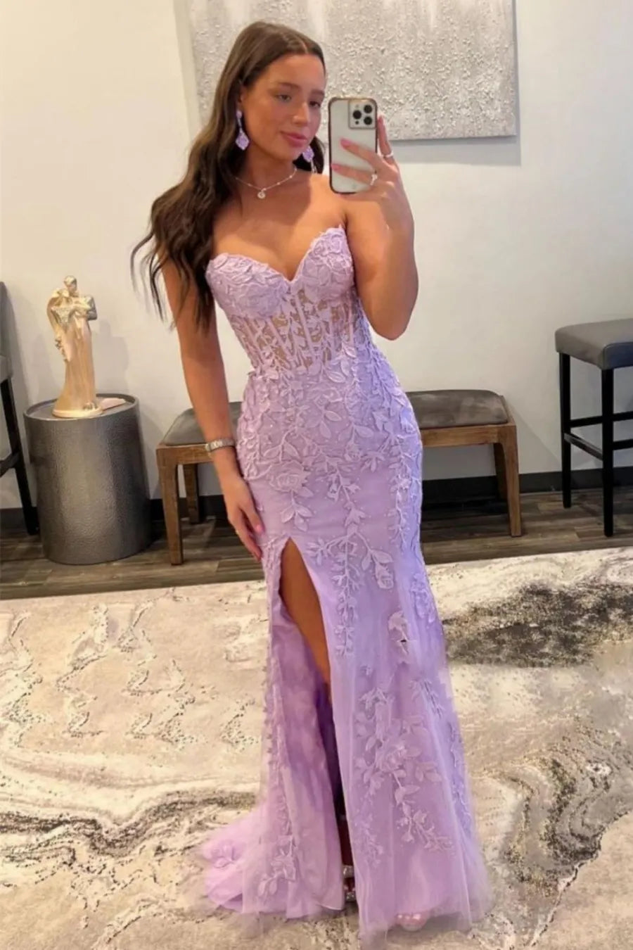 Wholesale Mermaid Sweetheart Prom Dress With Appliques