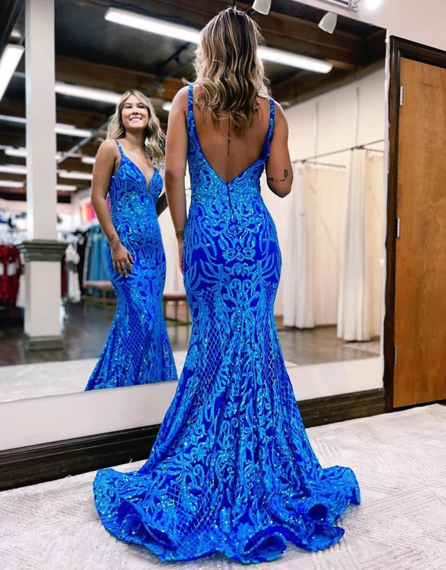 Wholesale Mermaid V-Neck Gorgeous Patterns Prom Dress
