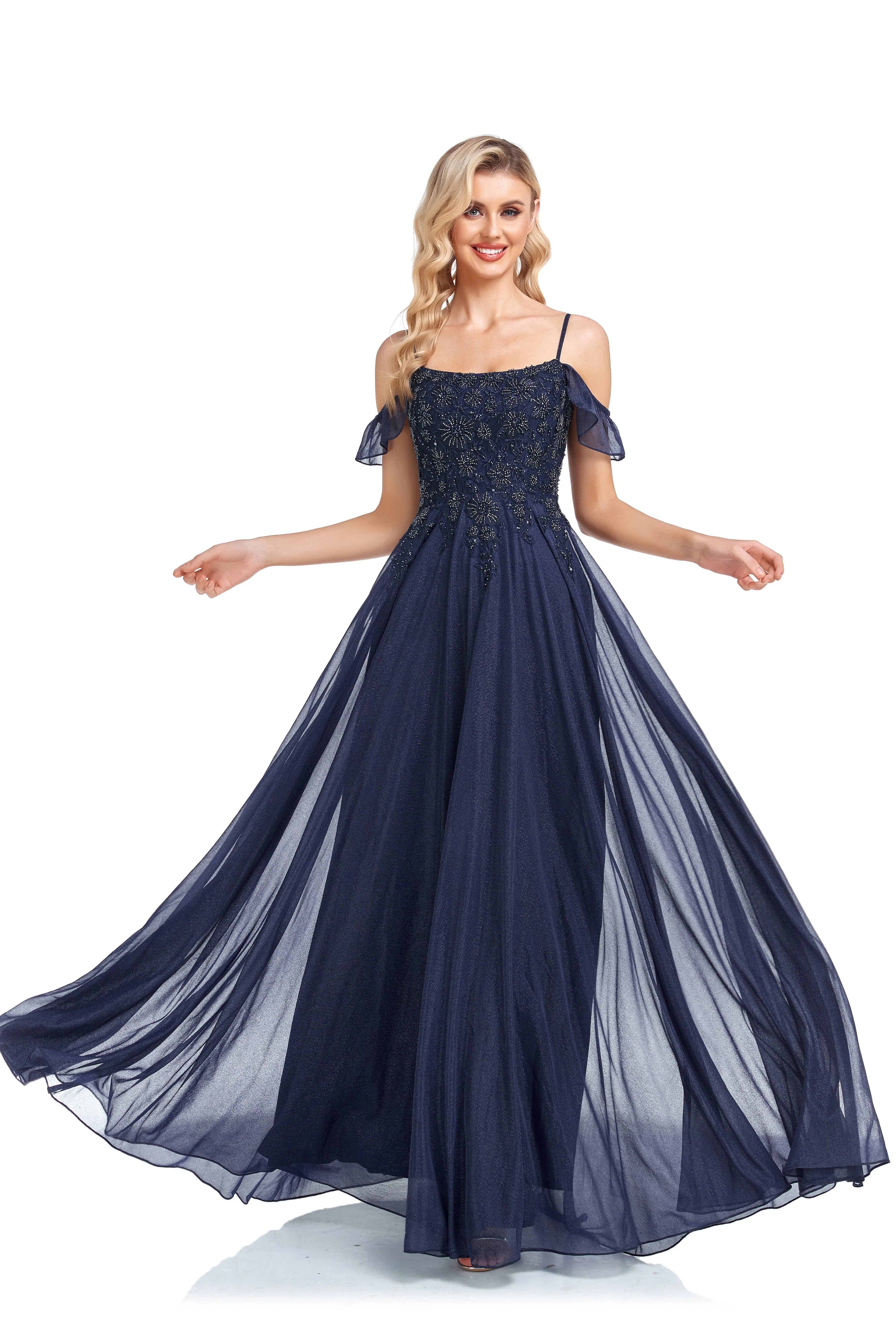 Wholesale New Arrival Sparkly A Line Off The Shoulder Prom/Mother Of The Bride Dresses With Beaded
