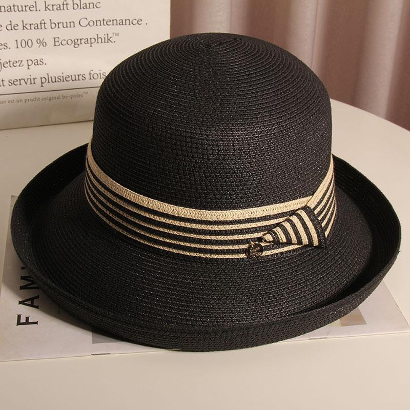 Wholesale Hats Fiber Bowler / Cloche Hat Bucket Hat Floppy Hat Casual Beach Elegant Wedding With Faux Pearl Splicing Headpiece Headwear