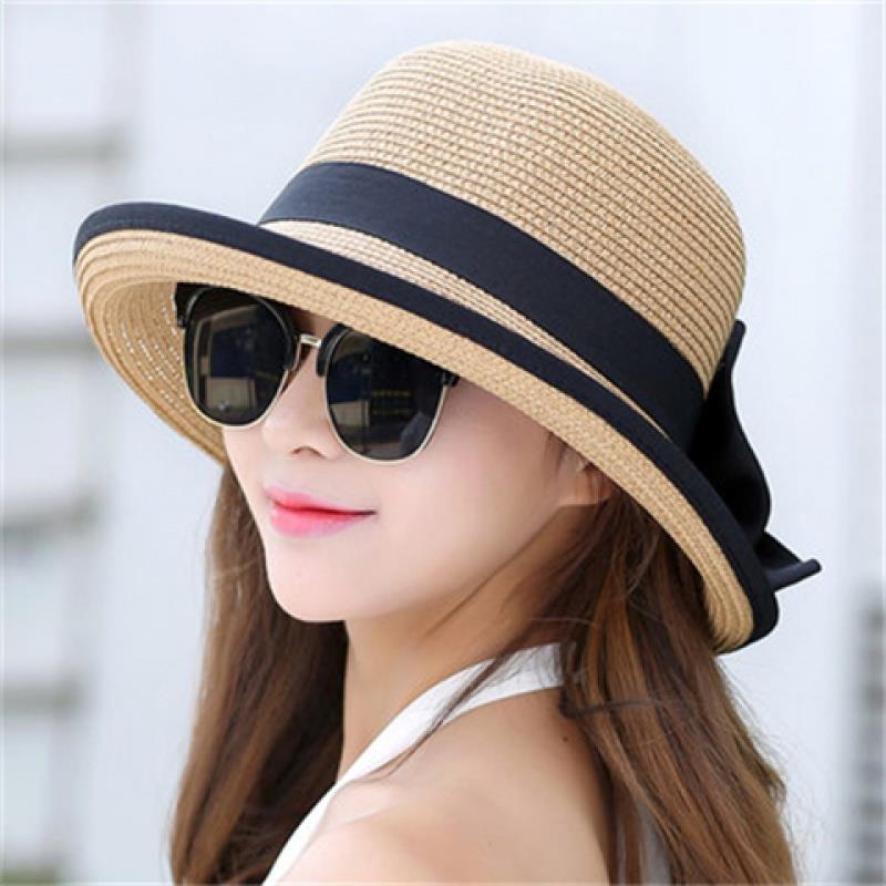 Wholesale Hats Woven Straw Hat Casual Holiday Cocktail Party Melbourne Cup Classy Retro With Satin Bowknot Headpiece Headwear