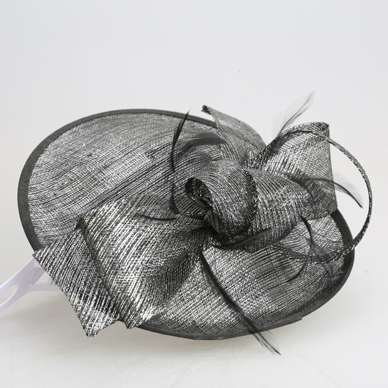 Wholesale Hats Tulle Sinamay Saucer Hat Top Hat Veil Hat Wedding Tea Party Elegant Retro With Tulle Face Veil Headpiece Headwear