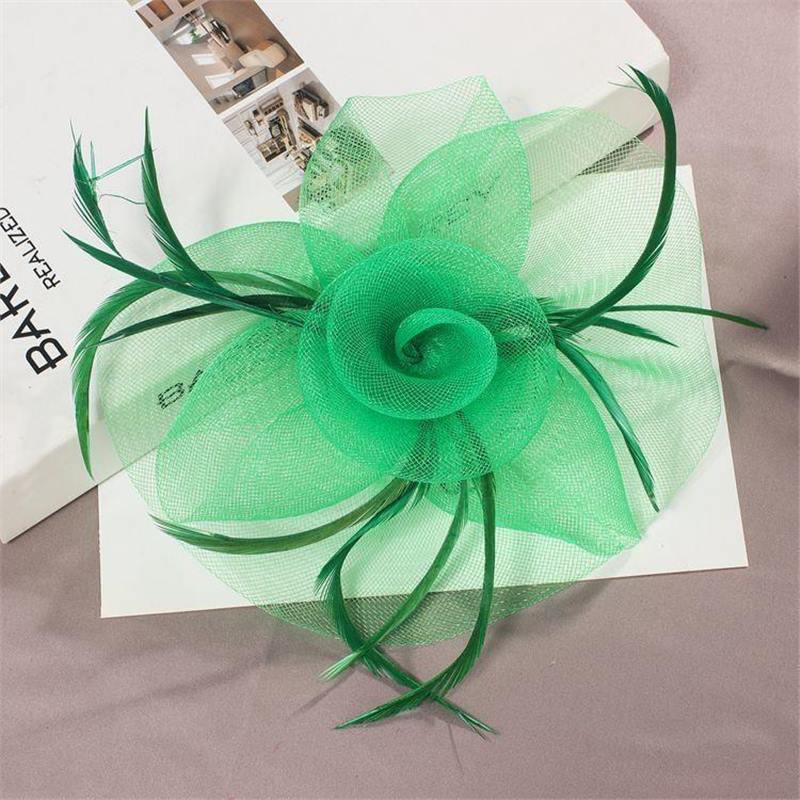 Wholesale Fascinators Headwear Headpiece Net Veil Hat Wedding Ladies Day With Floral Ruffles Headpiece Headwear