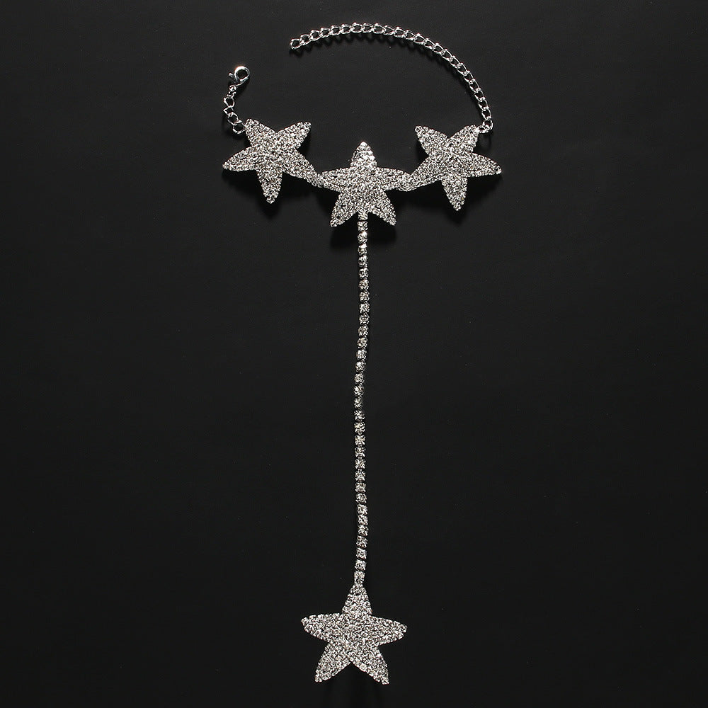 Wholesale Women's Ring Bracelet / Slave bracelet Classic Star Precious Vintage Luxury Rhinestone Bracelet Jewelry Silver / Gold For Wedding Gift Engagement