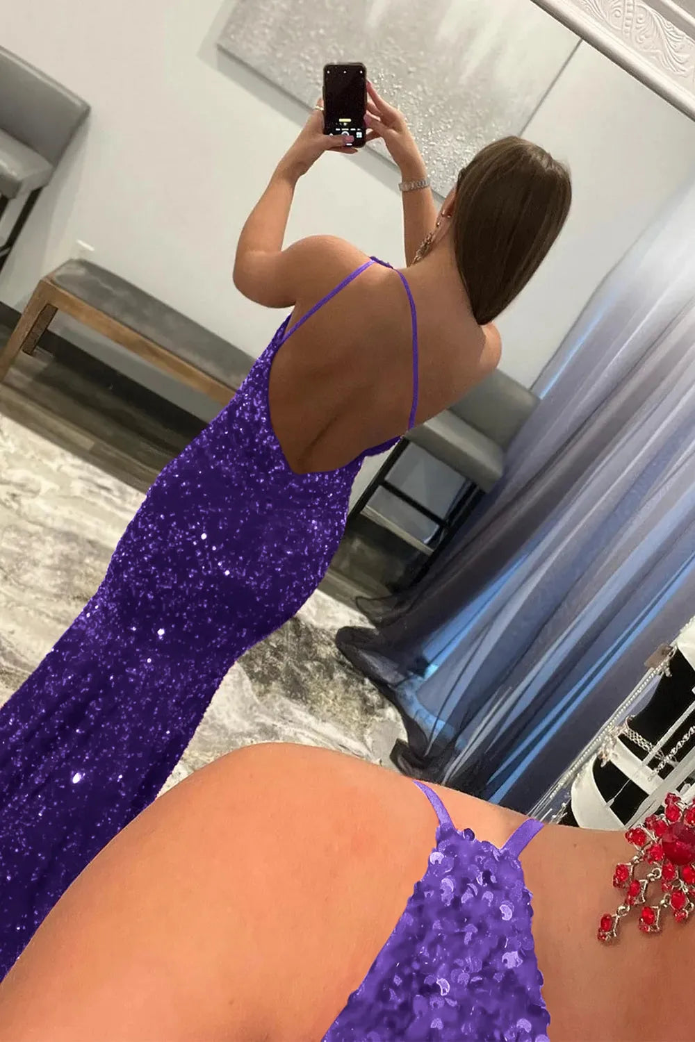 Wholesale Mermaid Glitter Sexy One-Shoulder Long Prom Dress With Sequins prom dresses with long sleeves