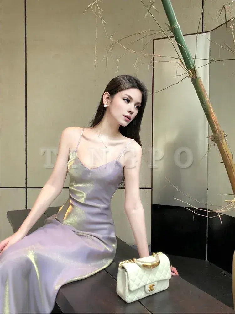 Wholesale Pretty A Line Spaghetti Straps Lilac Ankle Length Prom Dresses Simple Evening Dress formal wear dresses