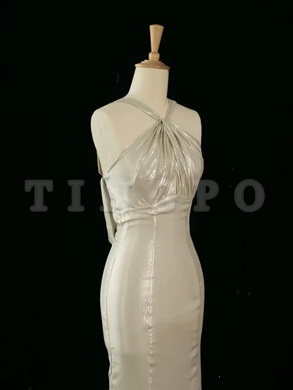 Wholesale Pretty Mermaid Halter Sequin Long Prom Dresses Party backless Evening Dress formal wear dresses