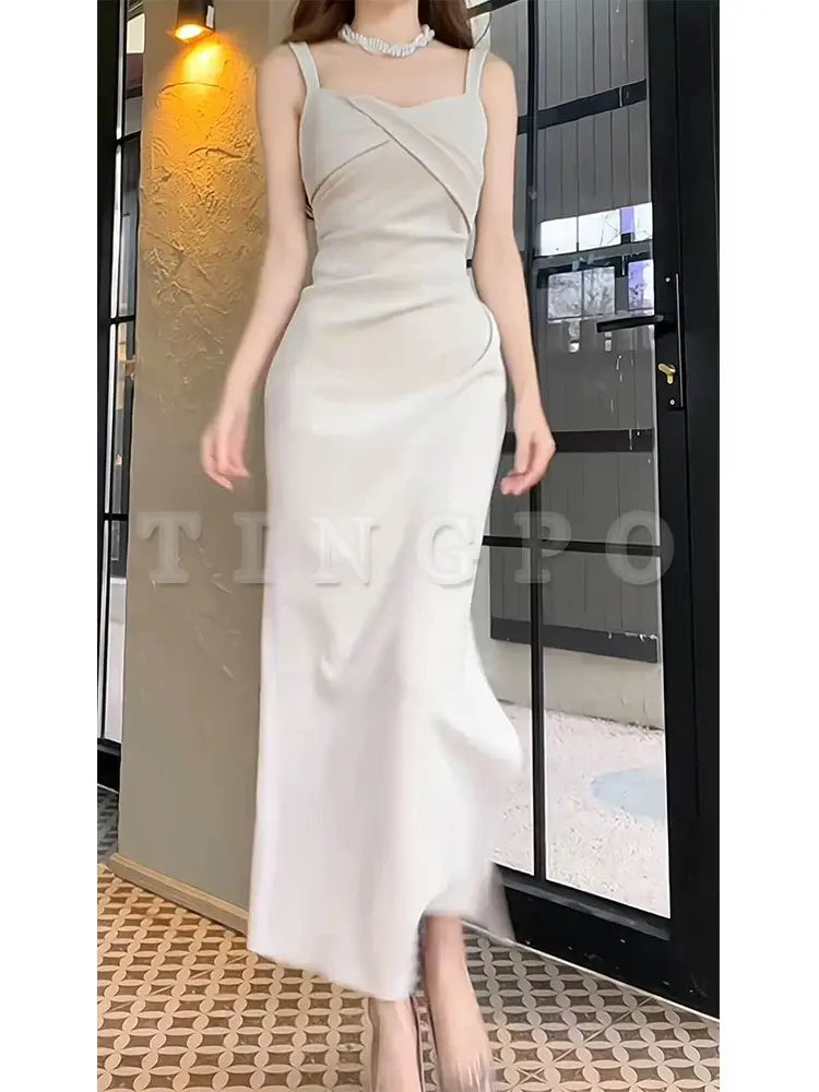 Wholesale Pretty Sheath Straps Ankle Length Prom Dresses Simple Evening Dress formal wear dresses