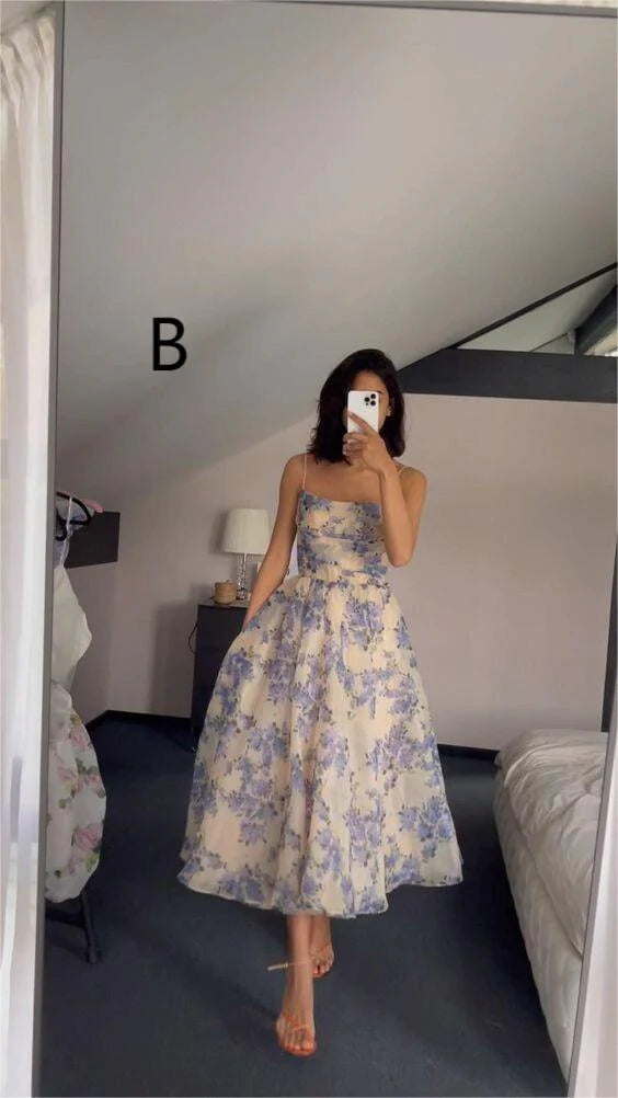 Wholesale A Line Elegant Spaghetti Straps Sleeveless Long Prom Dress