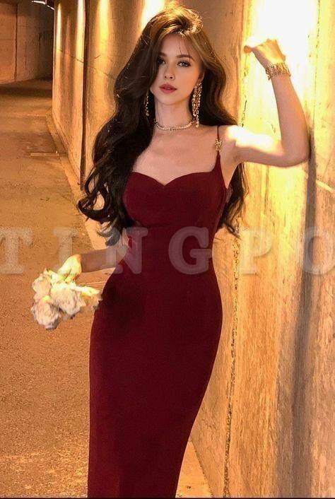 Wholesale Sexy Mermaid Straps Velvet Burgundy Long Prom Dress Evening Dresses formal wear dresses