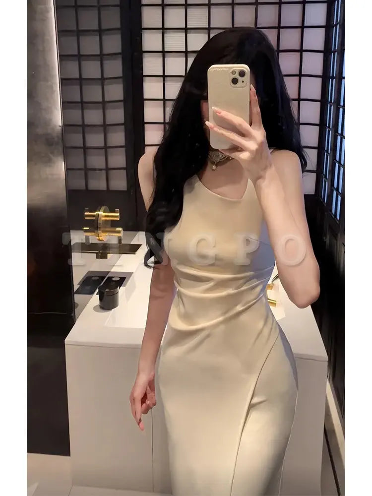 Wholesale Sexy Sheath Ivory Satin Slit Ankle Length Prom Dresses Evening Dress formal wear dresses