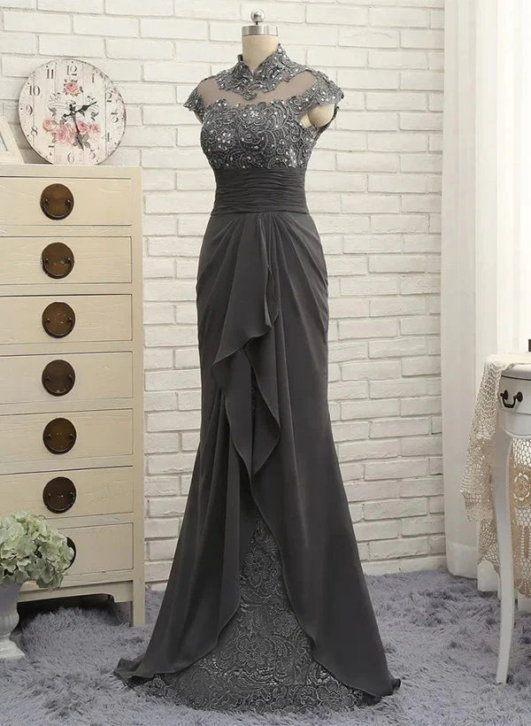 Wholesale Sheath/Column High Neck Floor-Length Mother Of The Bride Dresses