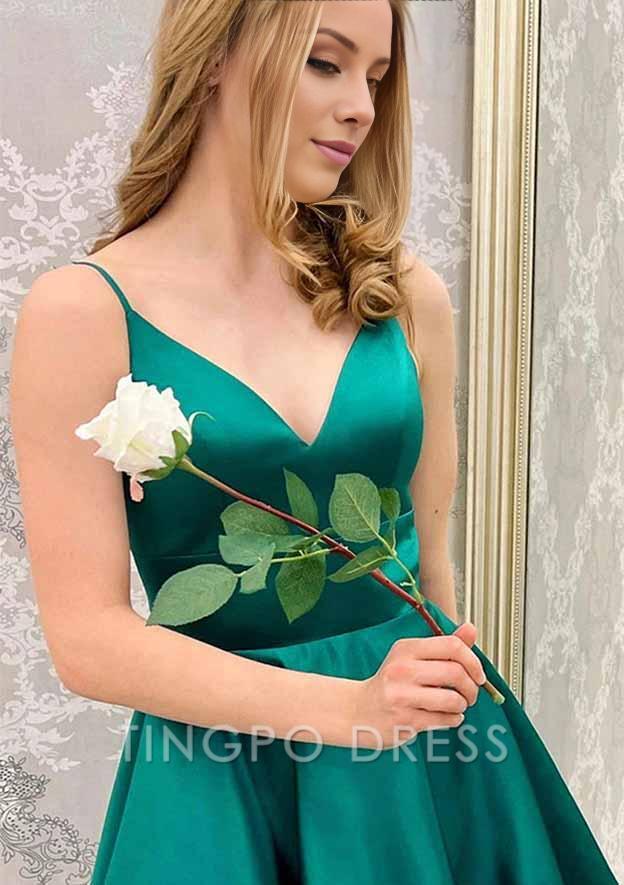 TingPo Wholesale Short A-line Satin Homecoming Dress