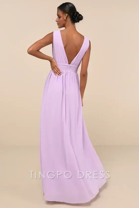 TingPo Wholesale Signature Elegance Heavenly Hues Lavender Maxi Dress formal wear dresses