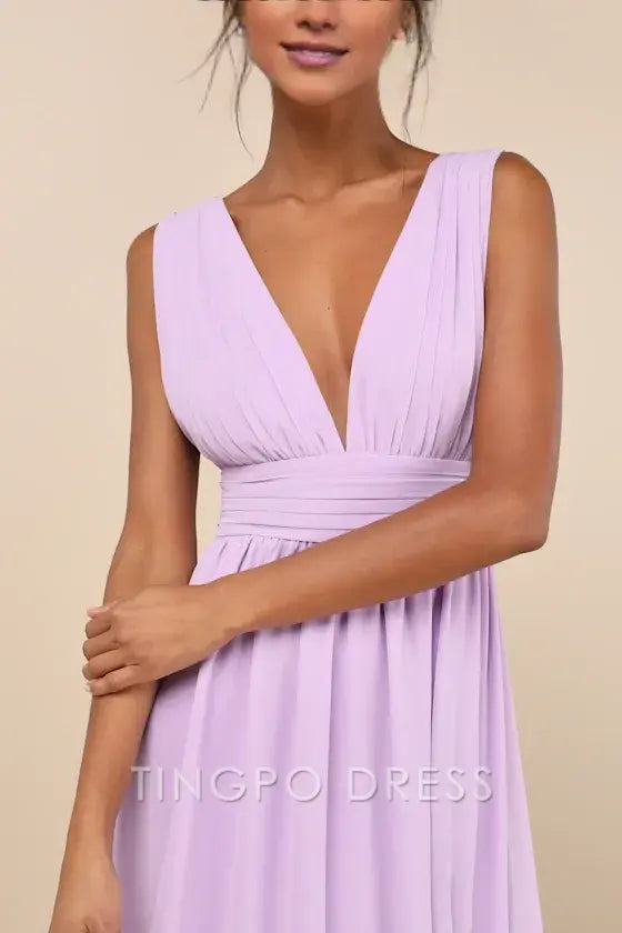 TingPo Wholesale Signature Elegance Heavenly Hues Lavender Maxi Dress formal wear dresses