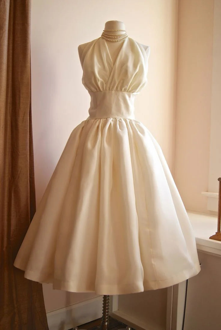 TingPo Wholesale Simple Ball Gown V Neckline Satin Evening Party Dress Prom Dresses