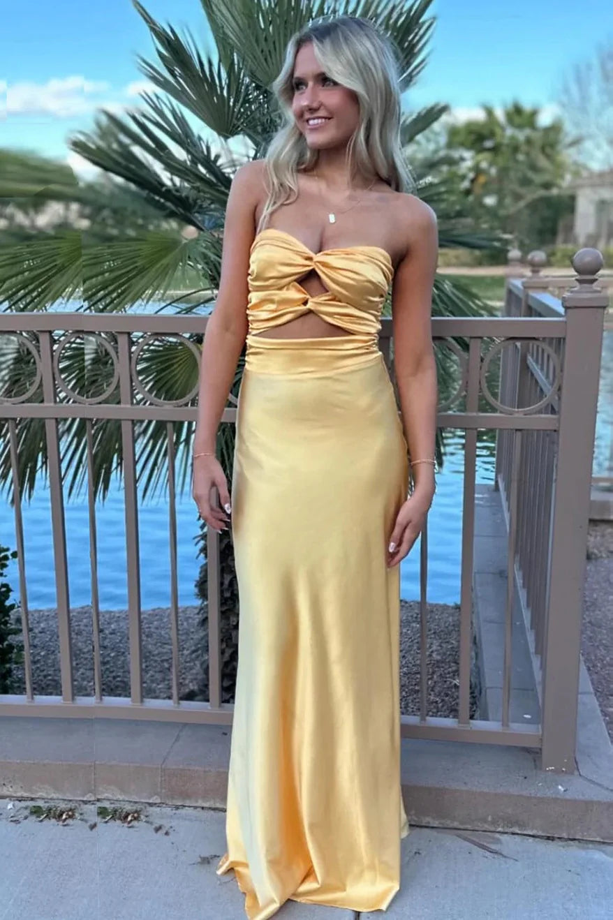 TingPo Wholesale Simple Sheath Sweetheart Blue Long Prom Dress with Keyhole