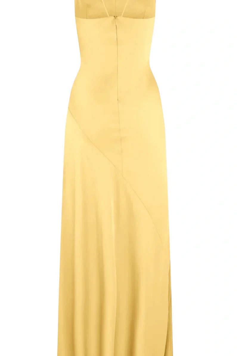 TingPo Wholesale Simple Sheath Spaghetti Straps Red Long Party Dress with Split Front