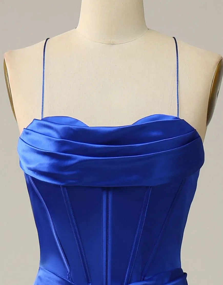 Wholesale Sexy Mermaid Spaghetti Straps Prom Dress With Split long prom dresses with sleeves